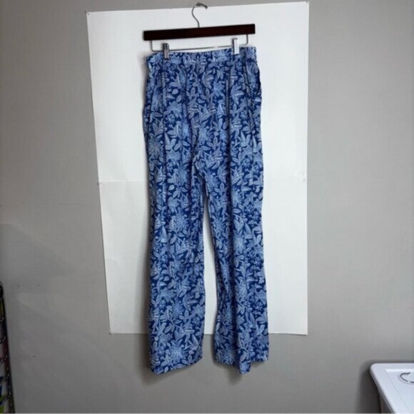 J. McLaughlin Womens Large Floral Pockets Bohemian Pants Cottagecore Lightweight - Picture 8 of 8